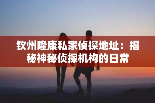 钦州隆康私家侦探地址：揭秘神秘侦探机构的日常