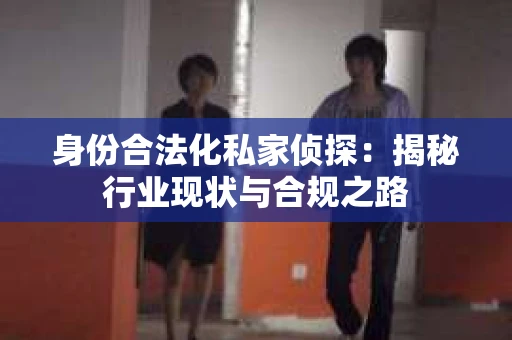 身份合法化私家侦探：揭秘行业现状与合规之路