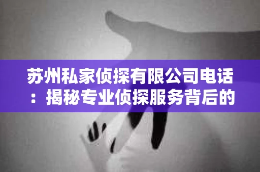 苏州私家侦探有限公司电话：揭秘专业侦探服务背后的故事