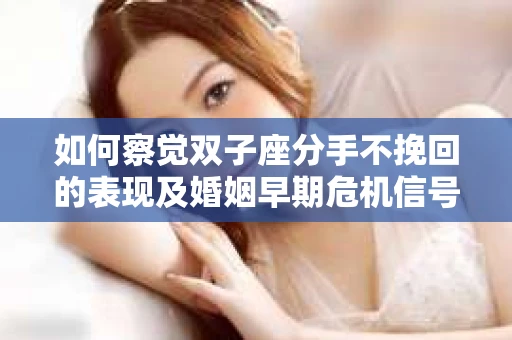 如何察觉双子座分手不挽回的表现及婚姻早期危机信号？