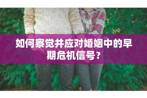 如何察觉并应对婚姻中的早期危机信号? 如何察觉并应对婚姻中的早期危机信号?