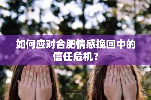 如何应对合肥情感挽回中的信任危机？