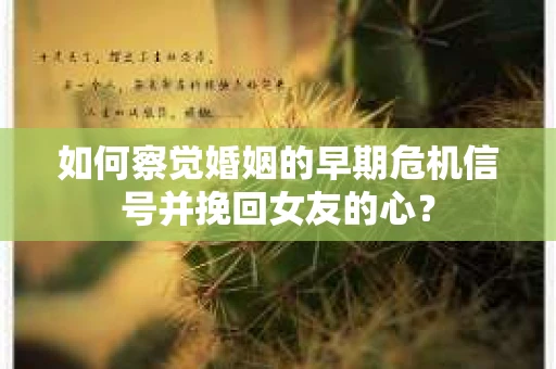 如何察觉婚姻的早期危机信号并挽回女友的心？
