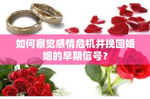 如何察觉感情危机并挽回婚姻的早期信号？