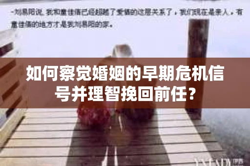 如何察觉婚姻的早期危机信号并理智挽回前任？